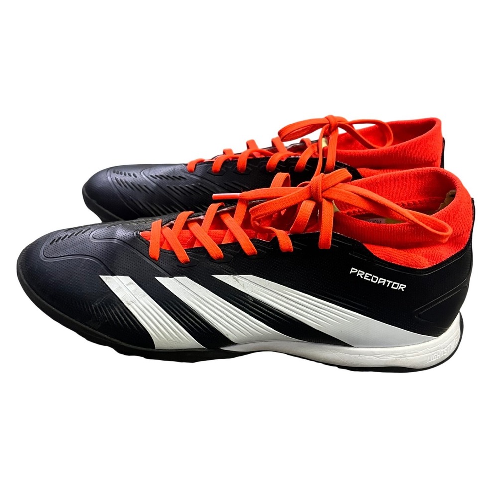 Adidas Predator Accuracy.3 Turf Soccer Cleats Mens 9.5 Black Solar Red IG0615
